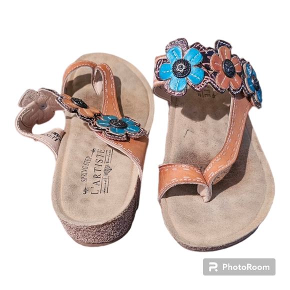 L' Atiste spring step damour foral sandals - Picture 3 of 5